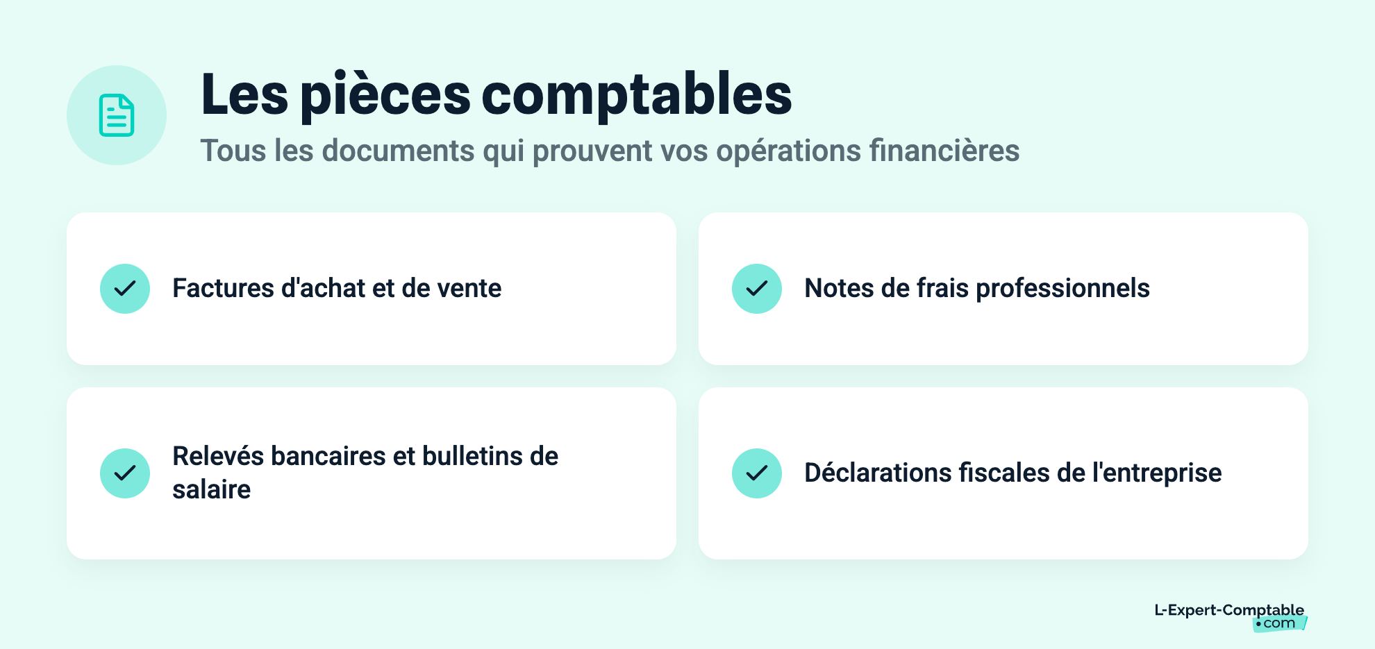 Les pièces comptables